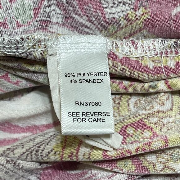 Est. 1946 Swing Dress Paisley Bell sleeve Stretch Mustard Maroon Size M Medium - Picture 7 of 8